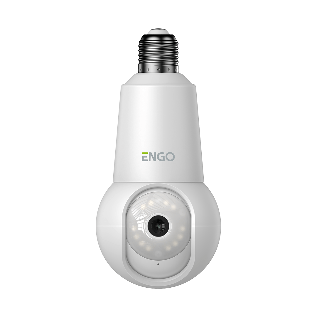 Kamerë IP poç elektrik Engo Smart ECAM - E27, 4 Mpx, e bardhë